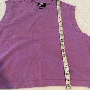 Nike cropped purple vintage style top